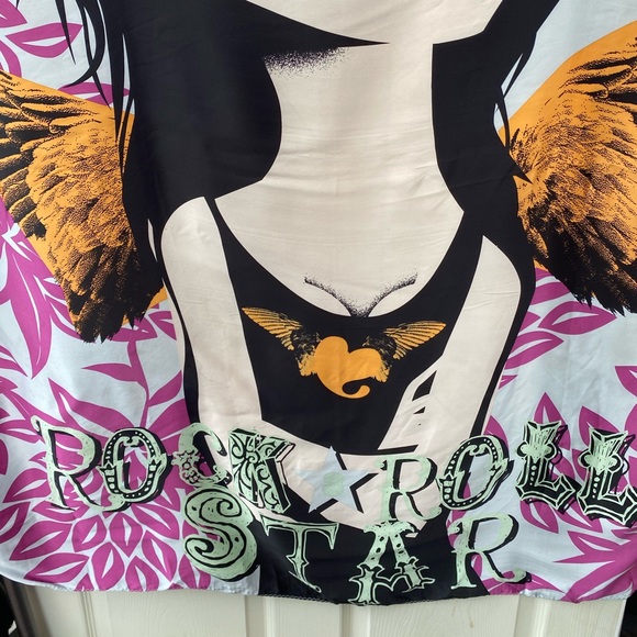 100% Silk Scarf Custo Barcelona 31 x32 - Picture 3 of 13